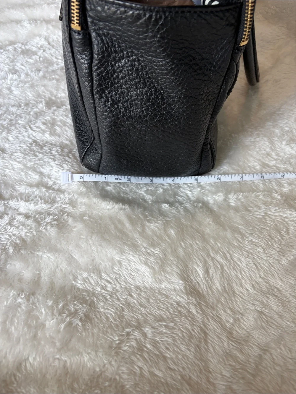 Kate Spade New York Black Pebbled Leather Satchel Tote Tassel Bag